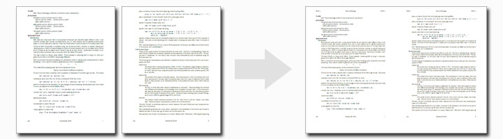 Merge every two pages into one page in a single PDF
